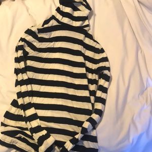 Jcrew navy and white stripped turtleneck
